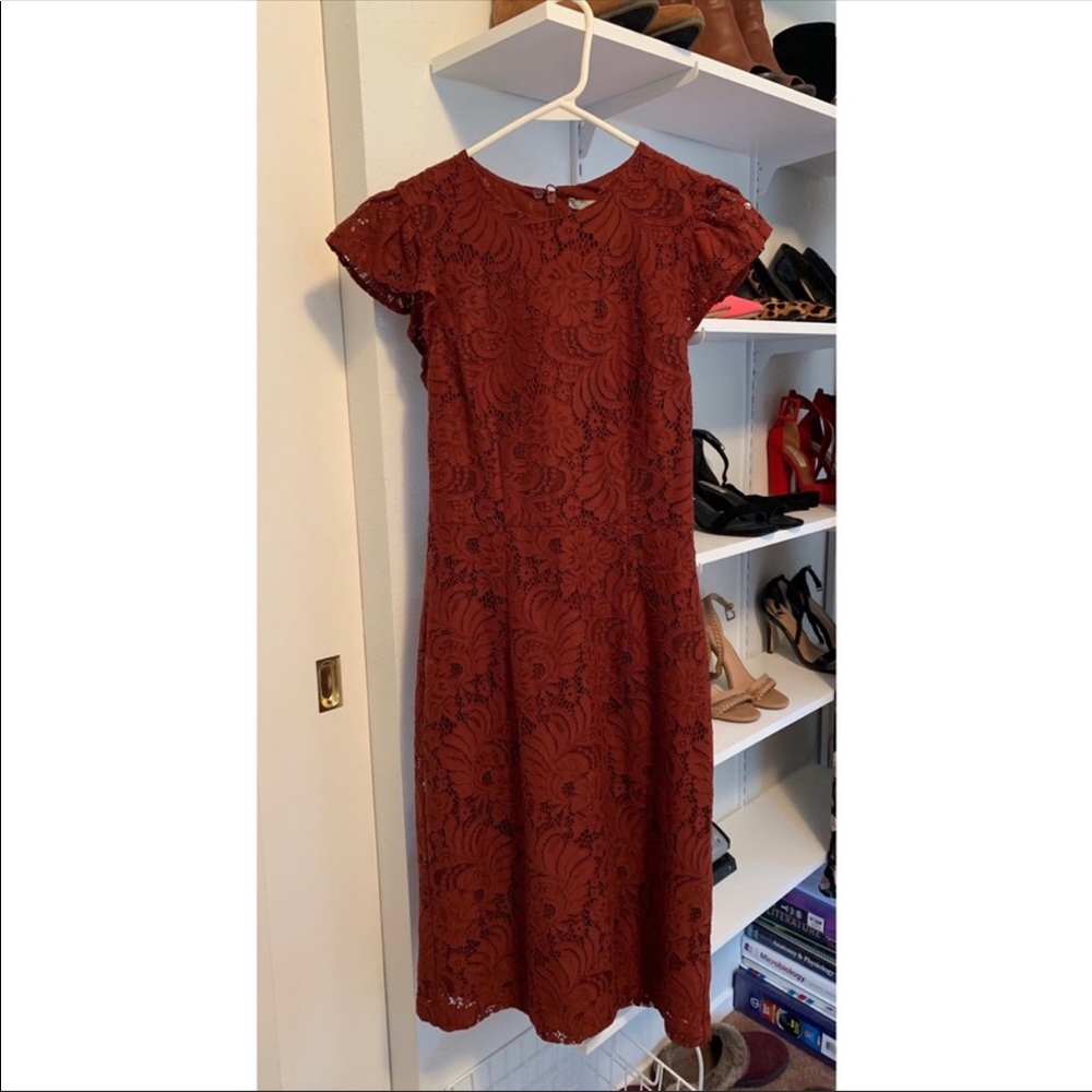 Burnt orange lace dress H&M